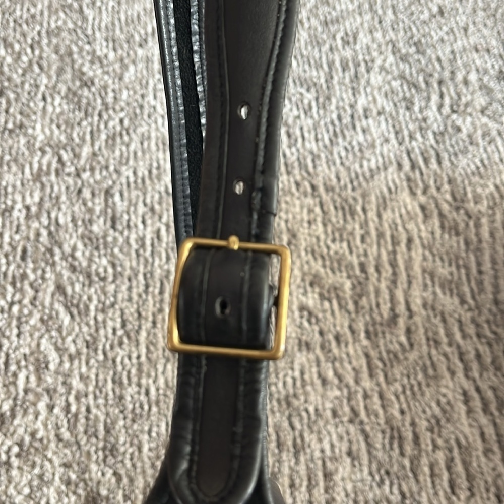 COACH vintage 098-6125 black leather saddle bag - Picture 5 of 7